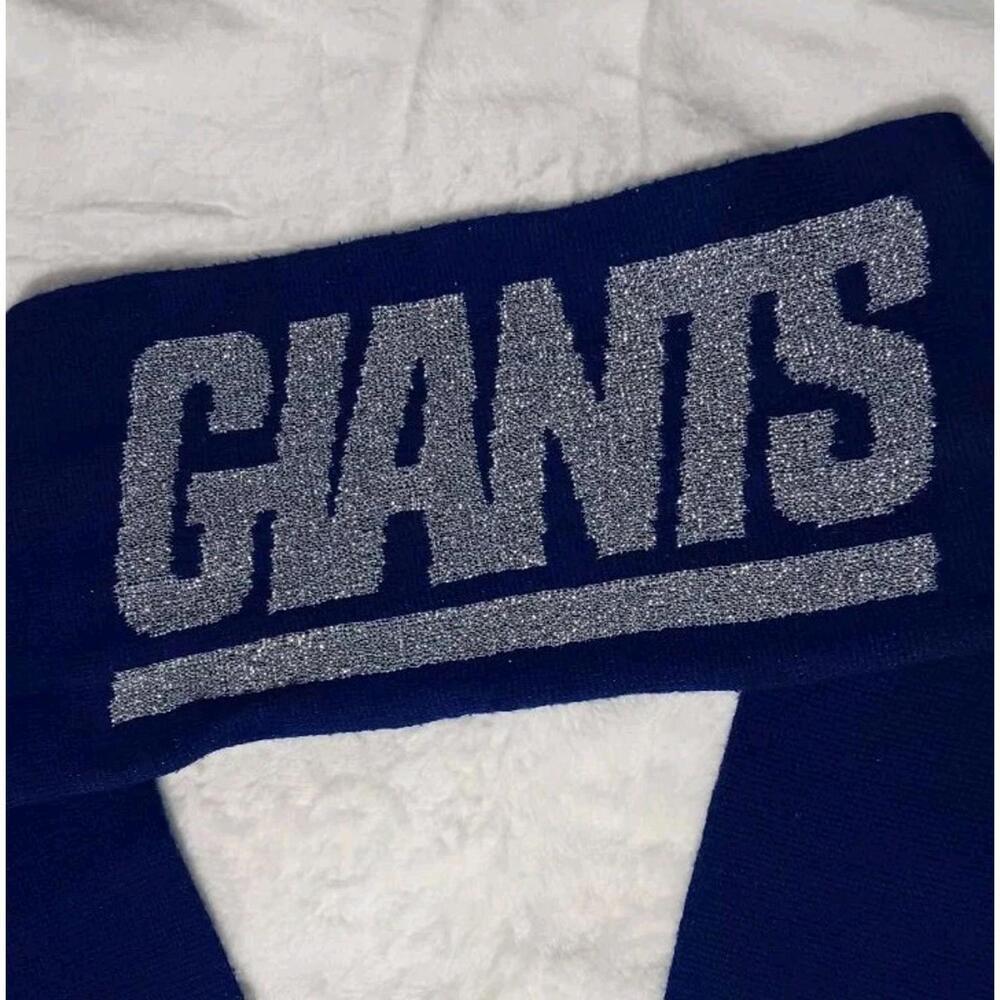 Forever Collectibles NY Giants Fringed Scarf Blue Silver And Red Tasseled... - Picture 4 of 6